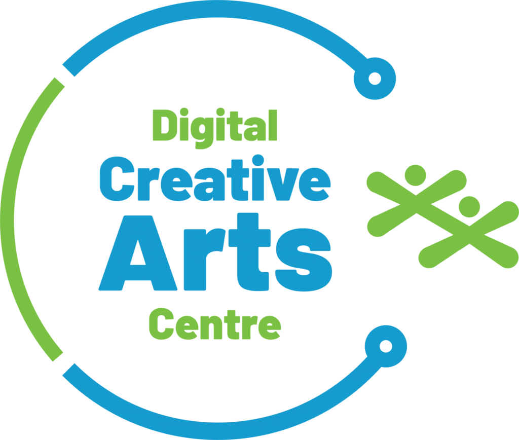 Digital Creative Arts Centre logo: "Digital Creative Arts Centre" text with stylized connecting lines and people icons.
