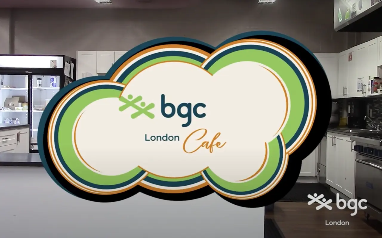BGC London Cafe interior with kitchen and refrigerators